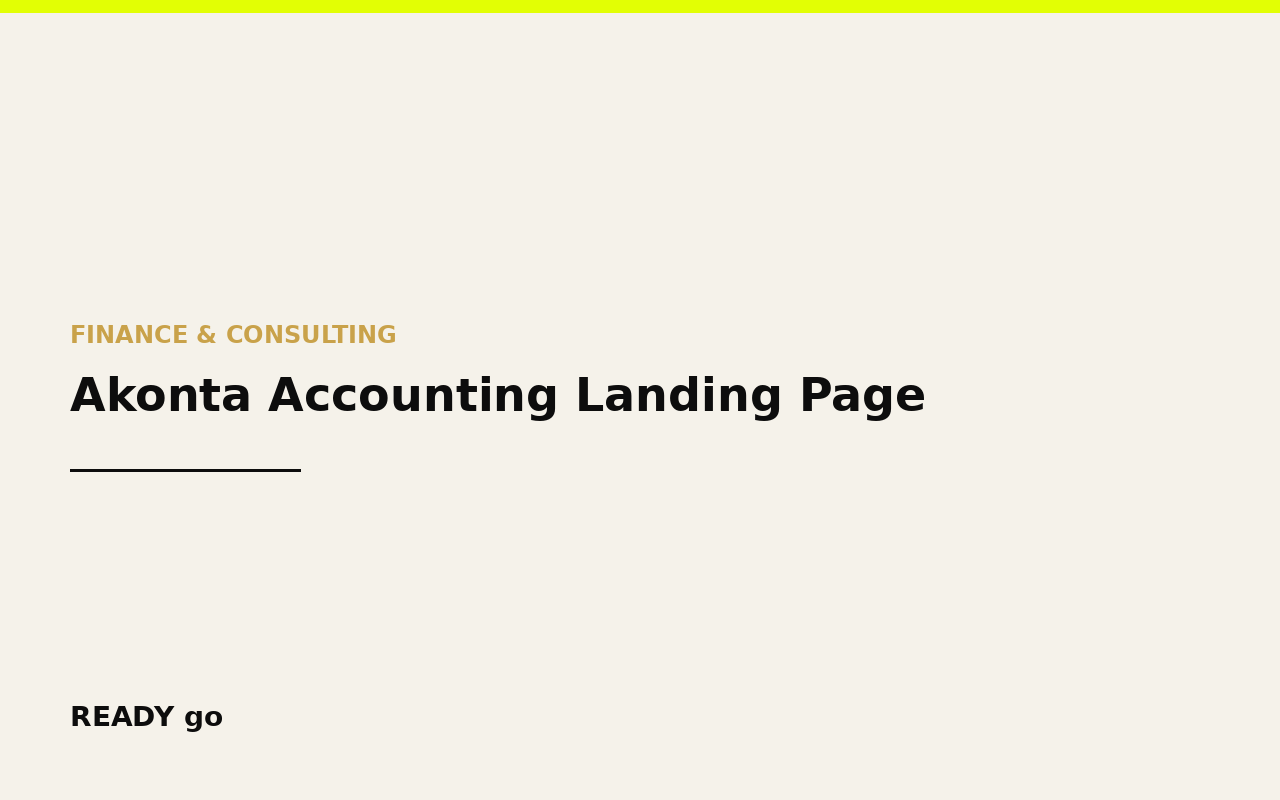 Akonta Accounting Landing Page