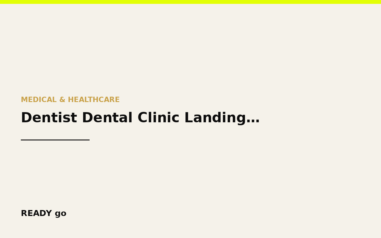 Dentist Dental Clinic Landing Page