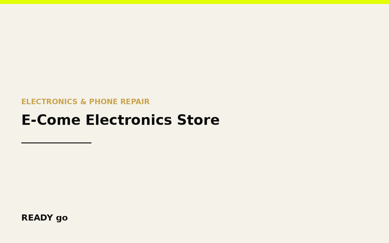 E-Come Electronics Store