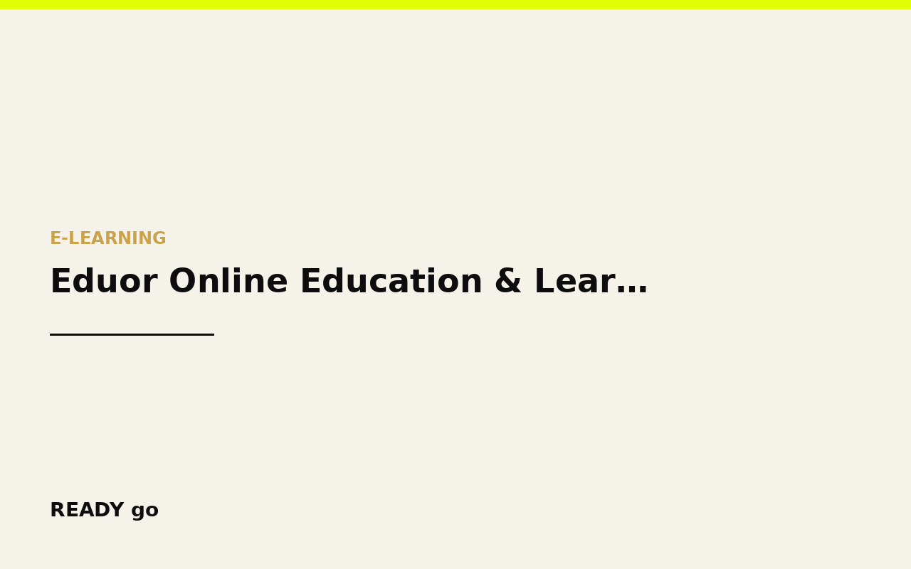 Eduor Online Education & Learning