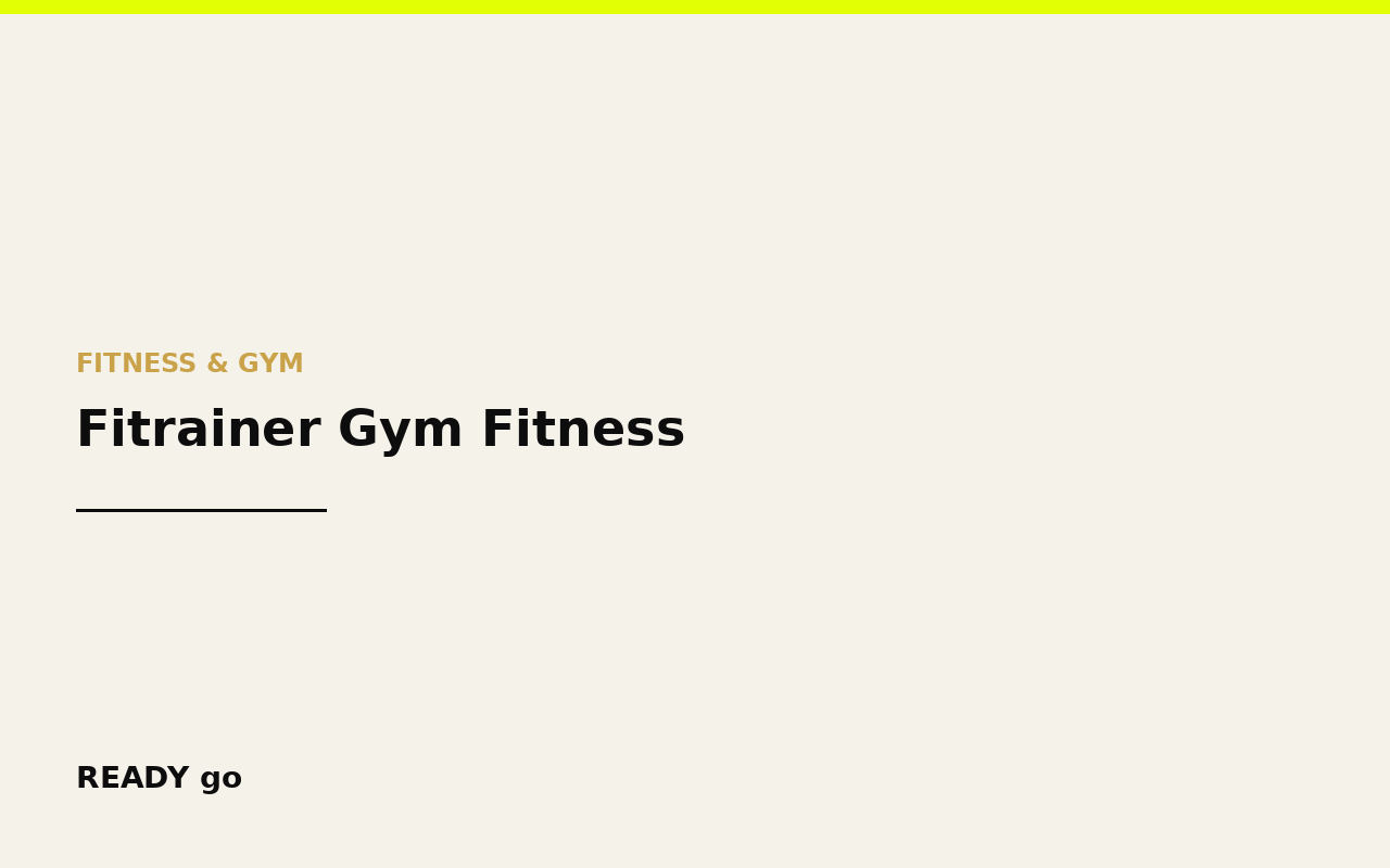 Fitrainer Gym Fitness