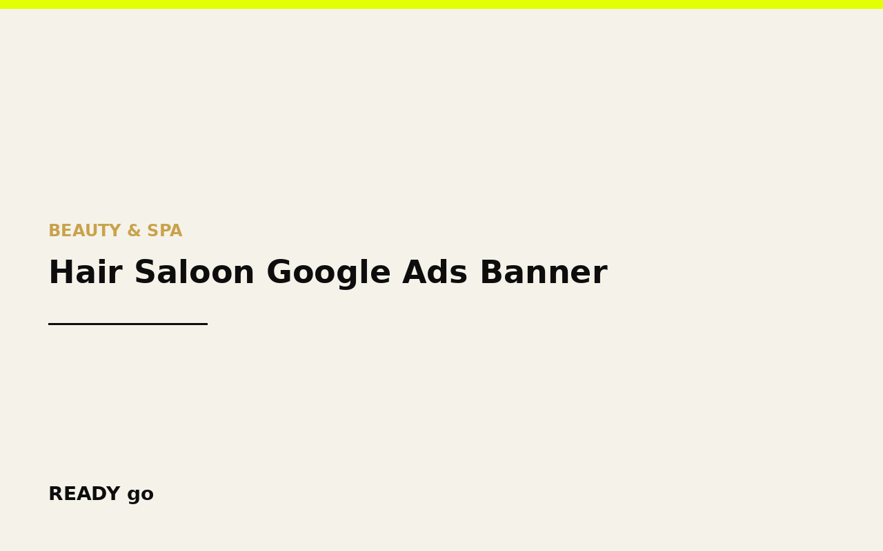 Hair Saloon Google Ads Banner