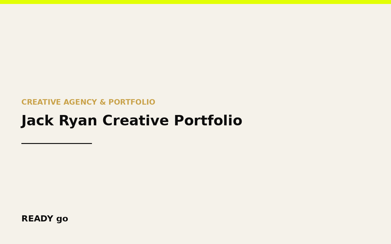 Jack Ryan Creative Portfolio