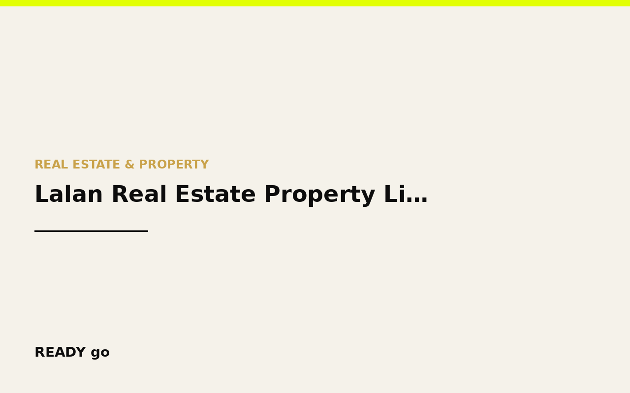 Lalan Real Estate Property Listing