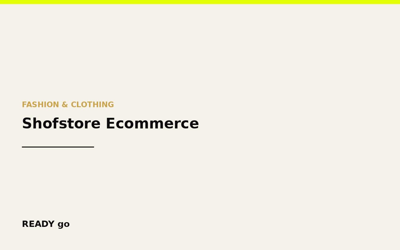 Shofstore Ecommerce