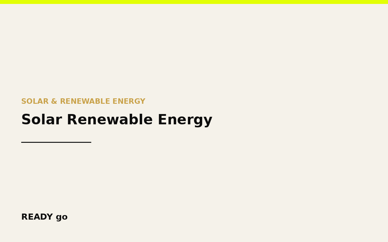 Solar Renewable Energy
