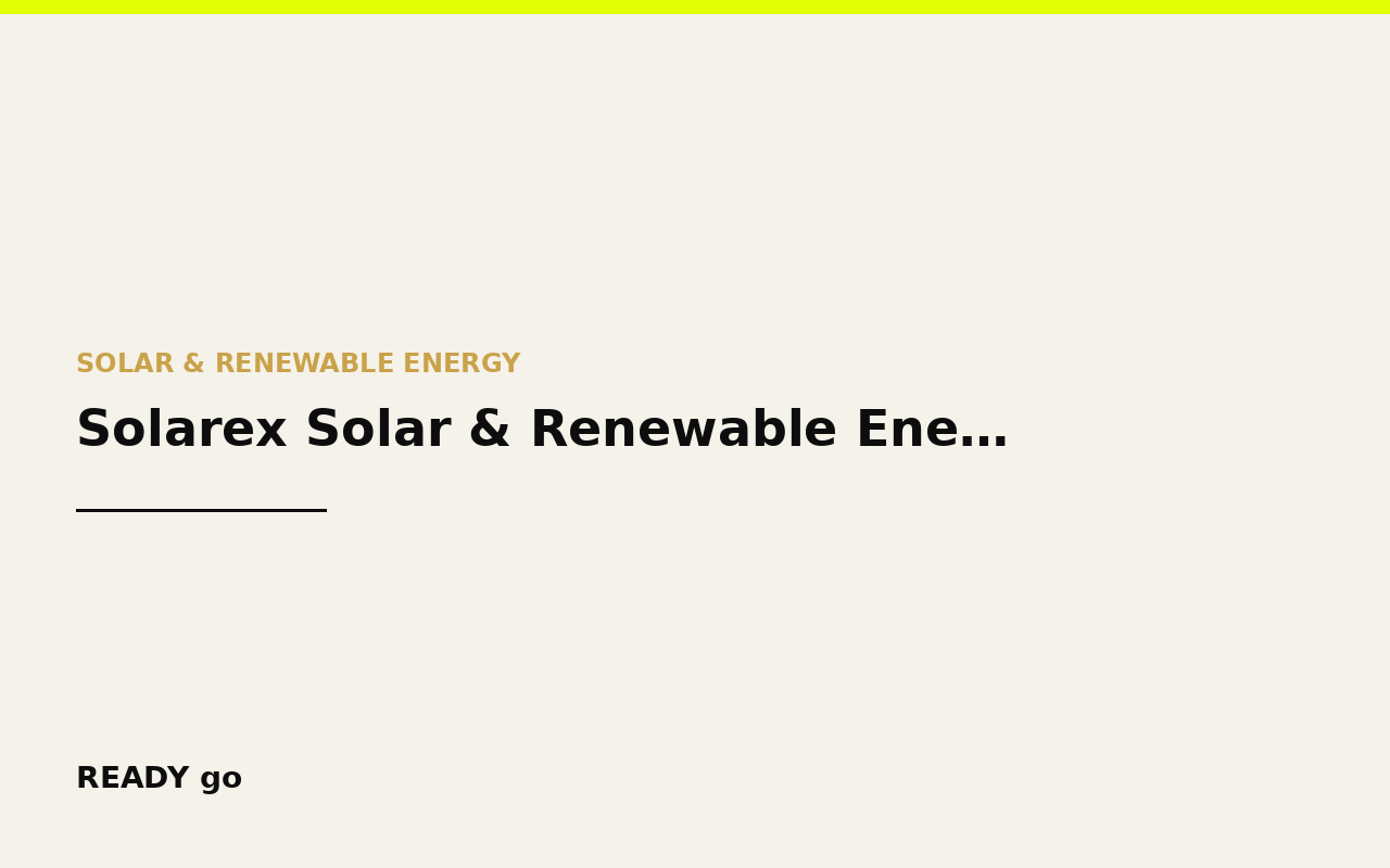 Solarex Solar & Renewable Energy