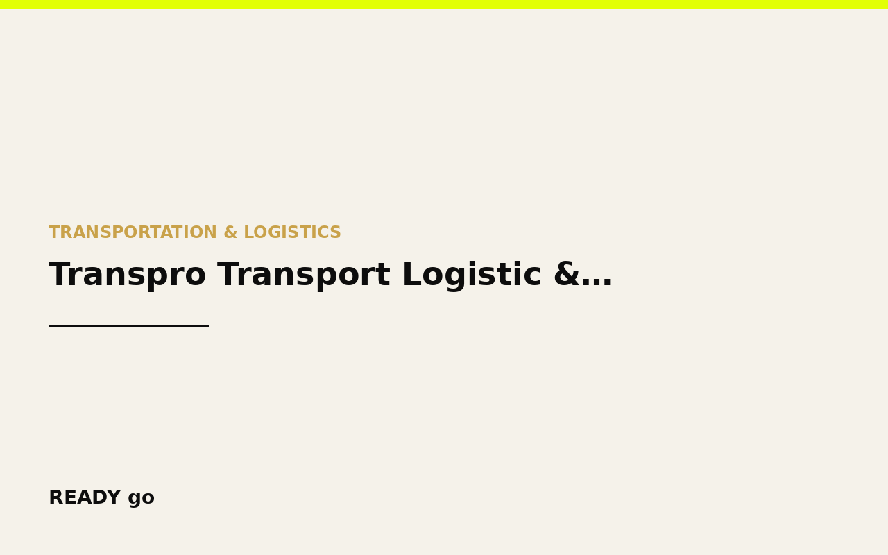 Transpro Transport Logistic & Warehouse