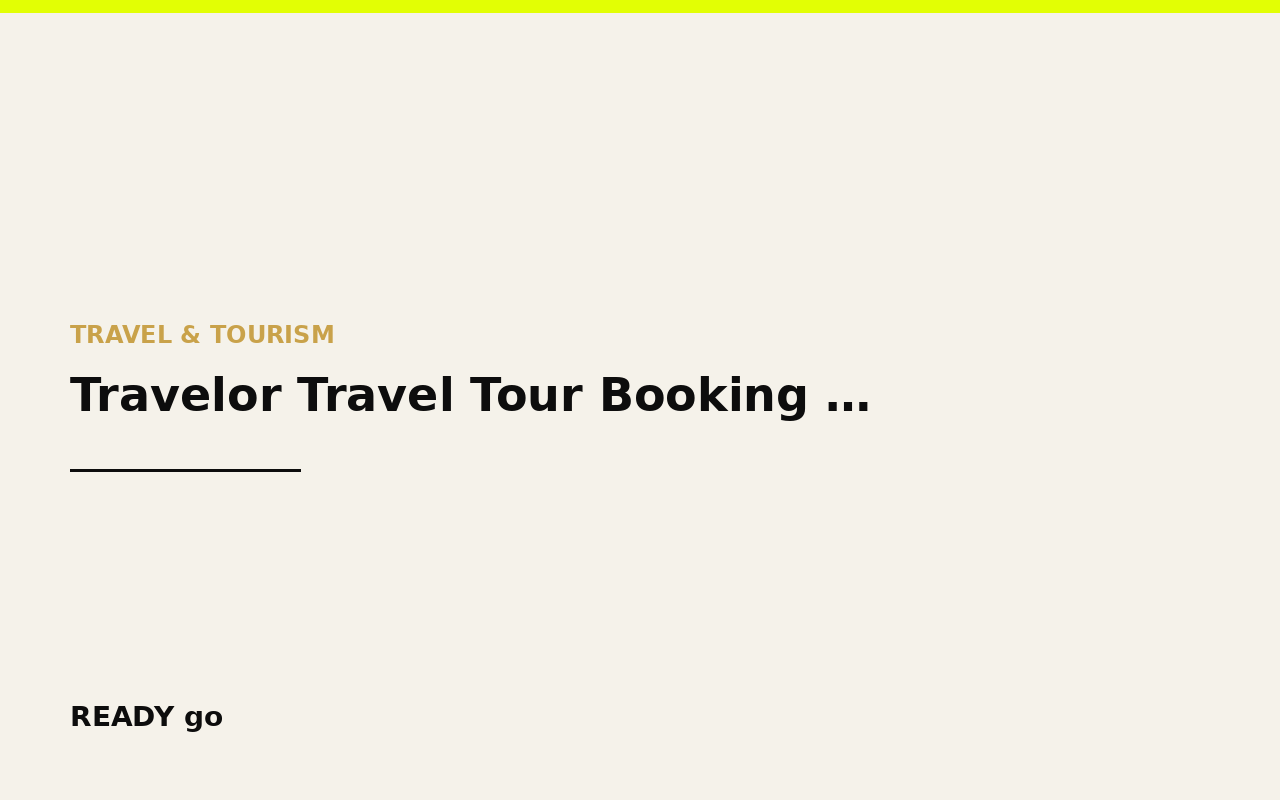Travelor Travel Tour Booking Agency