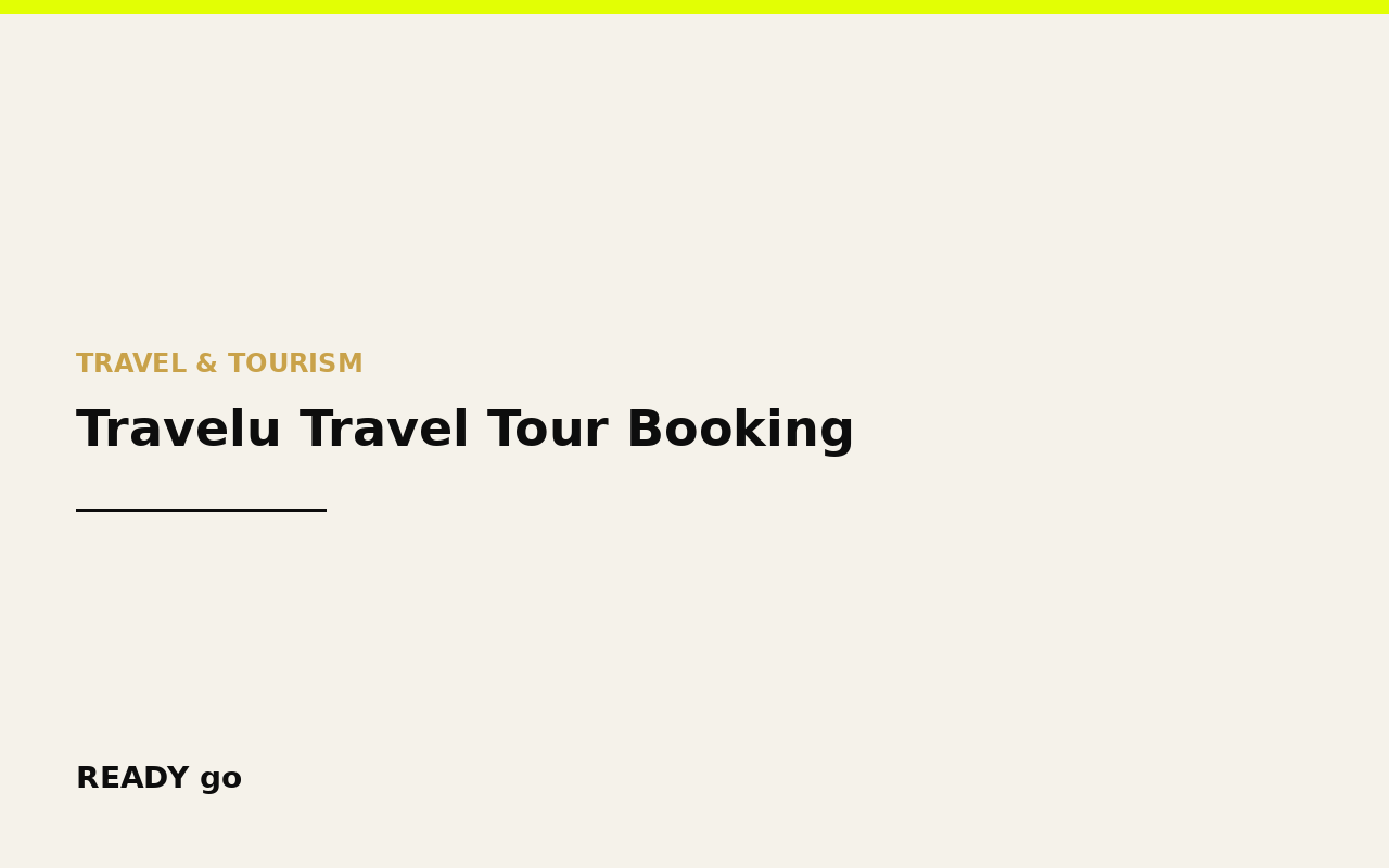 Travelu Travel Tour Booking
